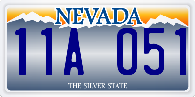 NV license plate 11A051