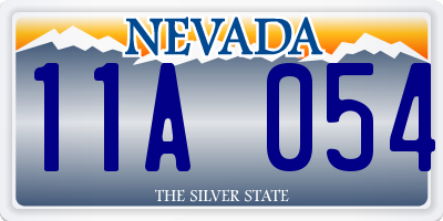 NV license plate 11A054