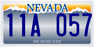 NV license plate 11A057