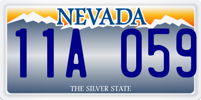 NV license plate 11A059