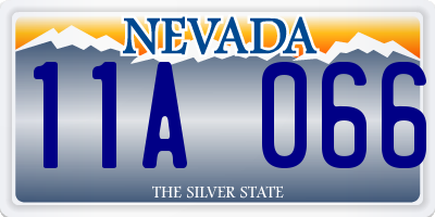 NV license plate 11A066