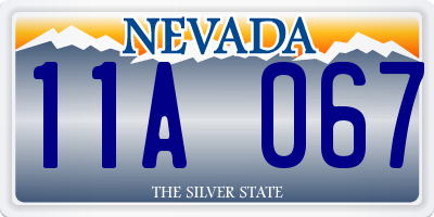 NV license plate 11A067