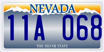 NV license plate 11A068