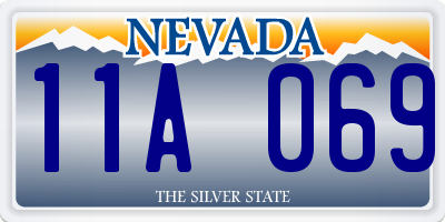 NV license plate 11A069