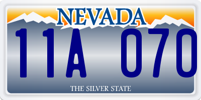 NV license plate 11A070