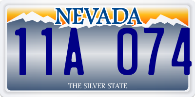 NV license plate 11A074