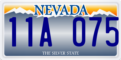 NV license plate 11A075