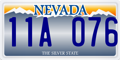 NV license plate 11A076