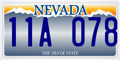 NV license plate 11A078