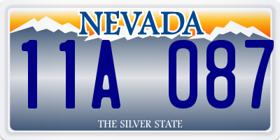 NV license plate 11A087