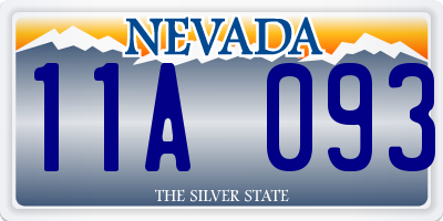 NV license plate 11A093