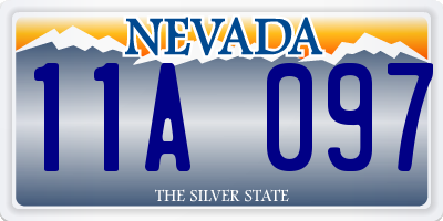 NV license plate 11A097