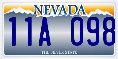 NV license plate 11A098