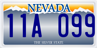 NV license plate 11A099