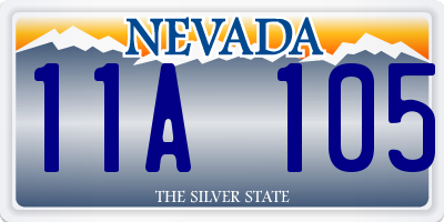 NV license plate 11A105