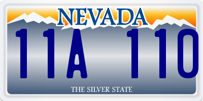 NV license plate 11A110