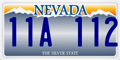 NV license plate 11A112