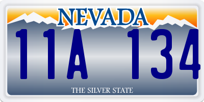 NV license plate 11A134