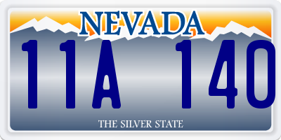 NV license plate 11A140
