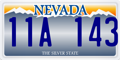 NV license plate 11A143