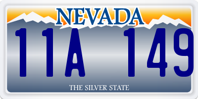 NV license plate 11A149