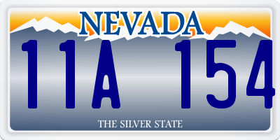 NV license plate 11A154