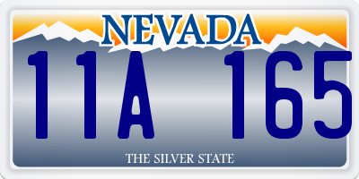 NV license plate 11A165