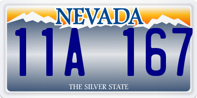 NV license plate 11A167