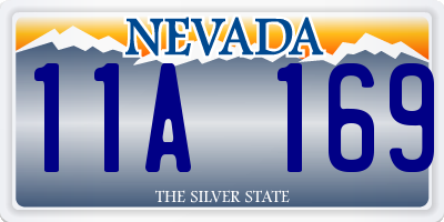 NV license plate 11A169