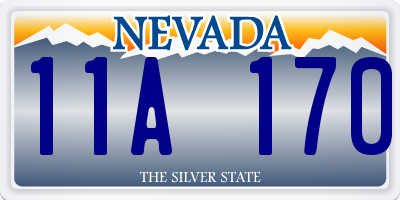 NV license plate 11A170