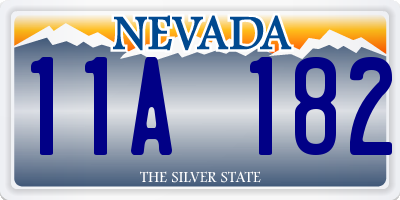 NV license plate 11A182