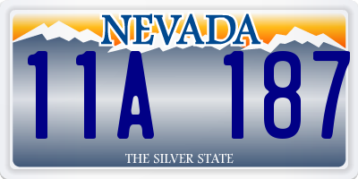 NV license plate 11A187