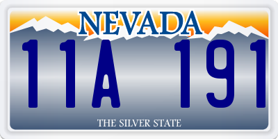 NV license plate 11A191