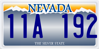 NV license plate 11A192