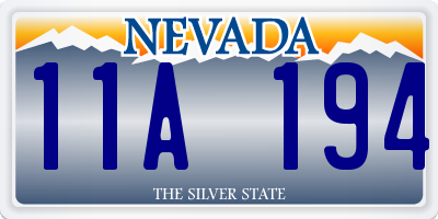 NV license plate 11A194