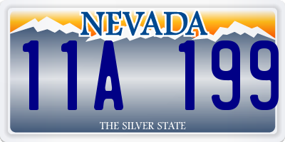 NV license plate 11A199