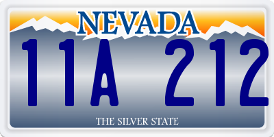 NV license plate 11A212