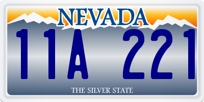 NV license plate 11A221