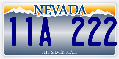 NV license plate 11A222