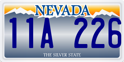 NV license plate 11A226