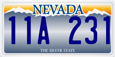 NV license plate 11A231