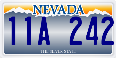 NV license plate 11A242