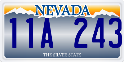 NV license plate 11A243