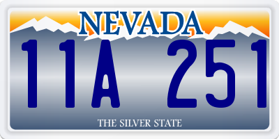 NV license plate 11A251