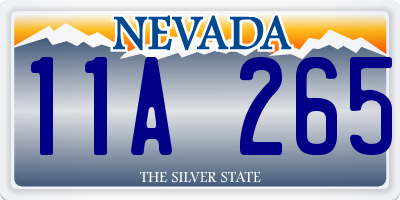 NV license plate 11A265