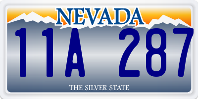 NV license plate 11A287