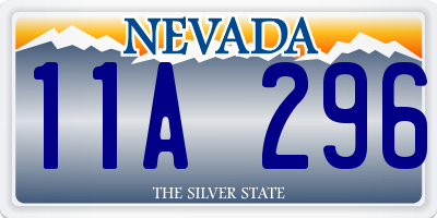 NV license plate 11A296