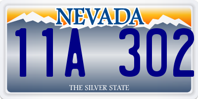 NV license plate 11A302