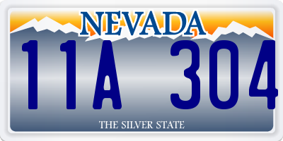 NV license plate 11A304