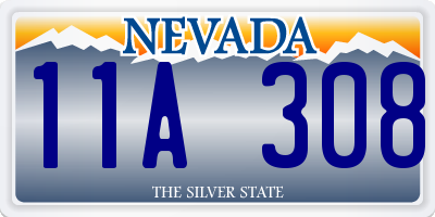 NV license plate 11A308